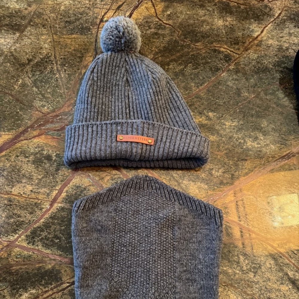Alps and Meters Wool Pom Hat and Neck Gator